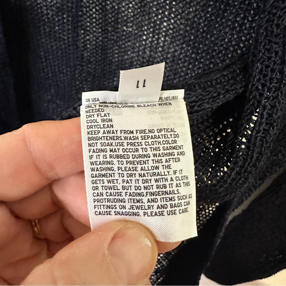 Ines De La Fressange Uniqlo Dark Blue Open-Front Cardigan - Picture 5 of 8